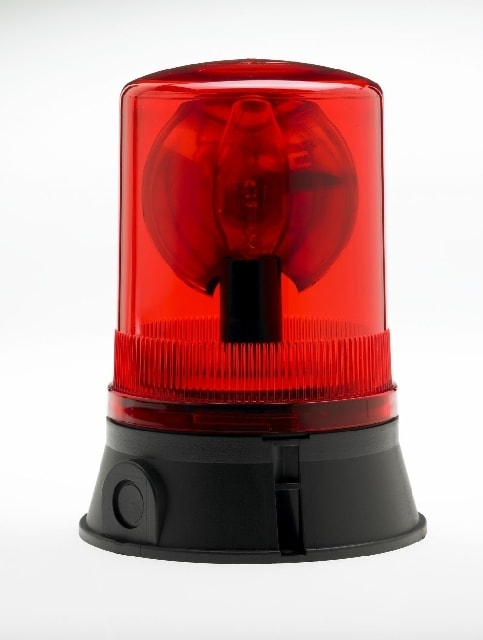 Moflash - KLAXON R401-14-02 ROTERENDE 24VDC/0.5A, RØD, 70W HALOGEN, IP