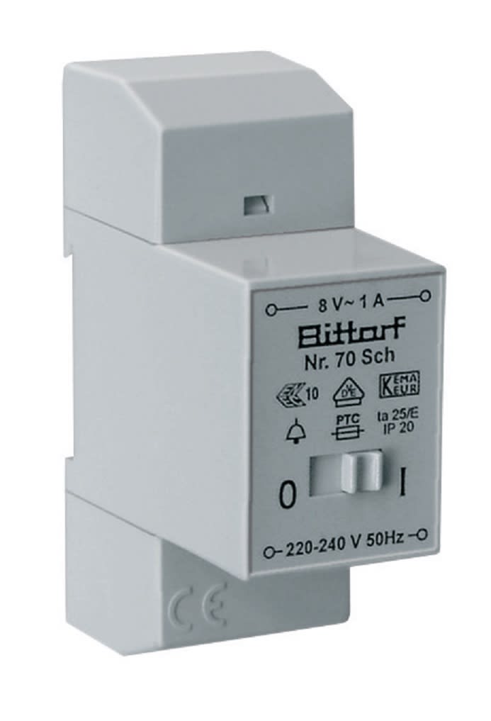 Zamel - ZAMEL-BITTORF nr.70SchTrafo m 8V/1A DIN SKINNEMONT/BRYTER