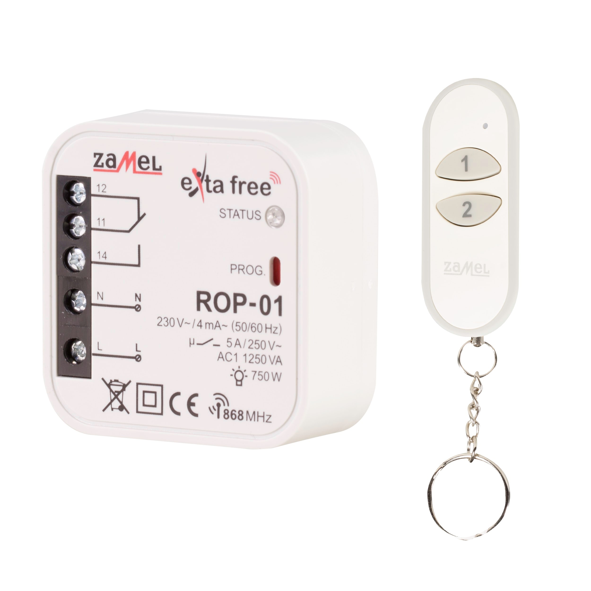 Zamel - Zamel RZB-05 3vDc, batteri CR2032, 2 kanaler