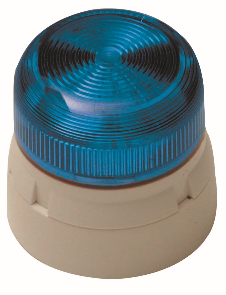 Klaxon - KLAXON FLASHGUARD B. LYS 230VAC/32MA, BLÅ LED, IP65