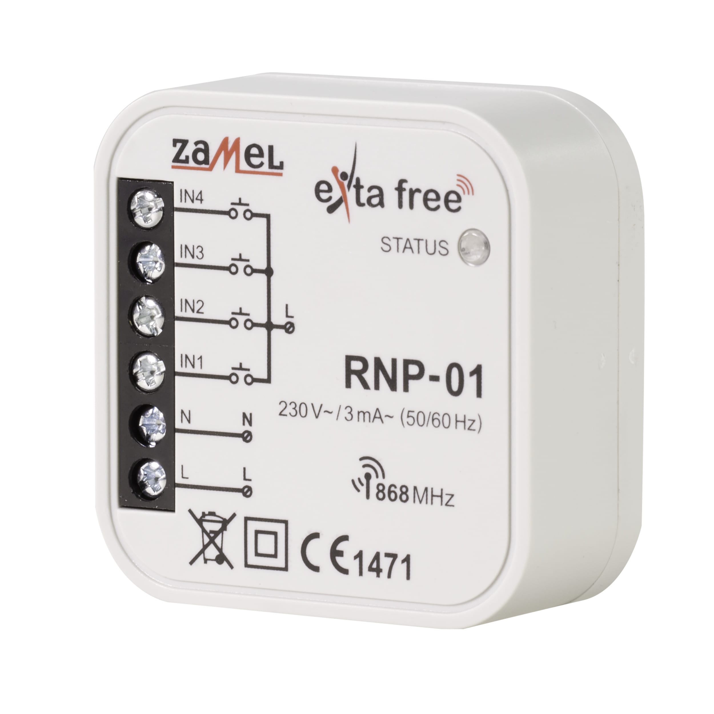 Zamel - ZAMEL RNP-01 200M TRÅDLØS SENDER, 4KAN, 230V, INF