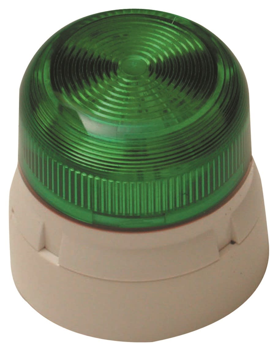 Klaxon - KLAXON FLASHGUARD UL B. LYS 12/24VDC/115/70MA, 2W, GRØNN, XE