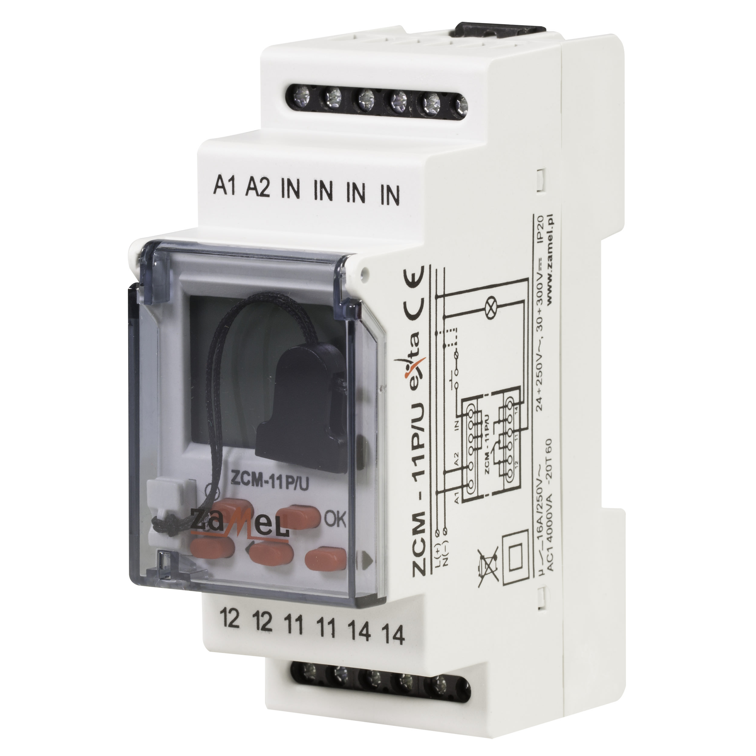 Zamel - ZAMEL ZCM-11/U DIN DIGITALT TIDSUR, 24-230VAC/DC, 