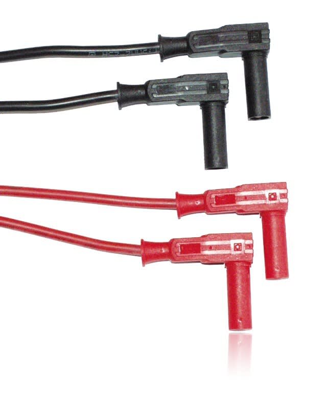 Elit AS - ELIT 2413-150RS Måleledningssett Silikon med 90grader+ 90grader, 4mm plugg