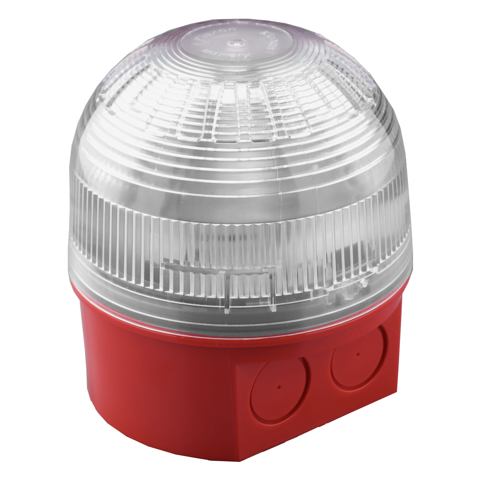 Klaxon - Komplett xenon lampe med blitz lys. 10-60VDC, 700mA, klar blitz, IP65. 104mm x 100mm dia.