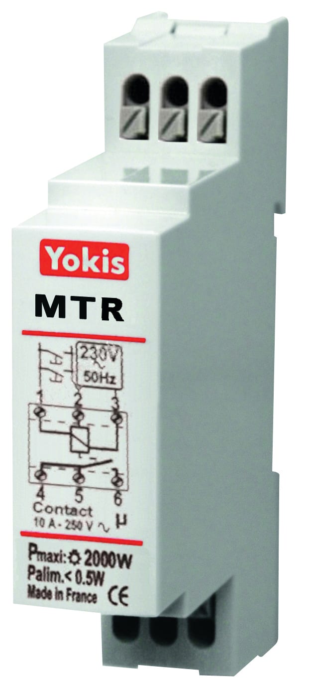 Yokis - MTR2000M Veksels relè m. timer for DIN skinne montering