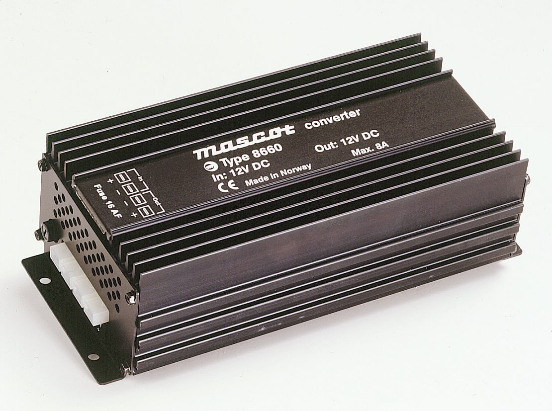Mascot - 8660 Converter Switch mode - 12/12VDC ustablisert - 8A kont./10A kortv - med galvanisk skille