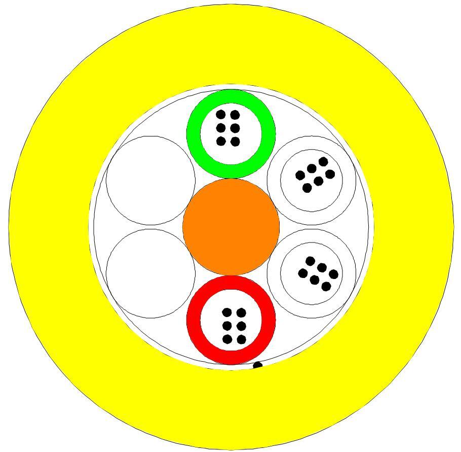 Draka Norsk kabel - G144-9/125 QXXI-I/O-JM/W Gul