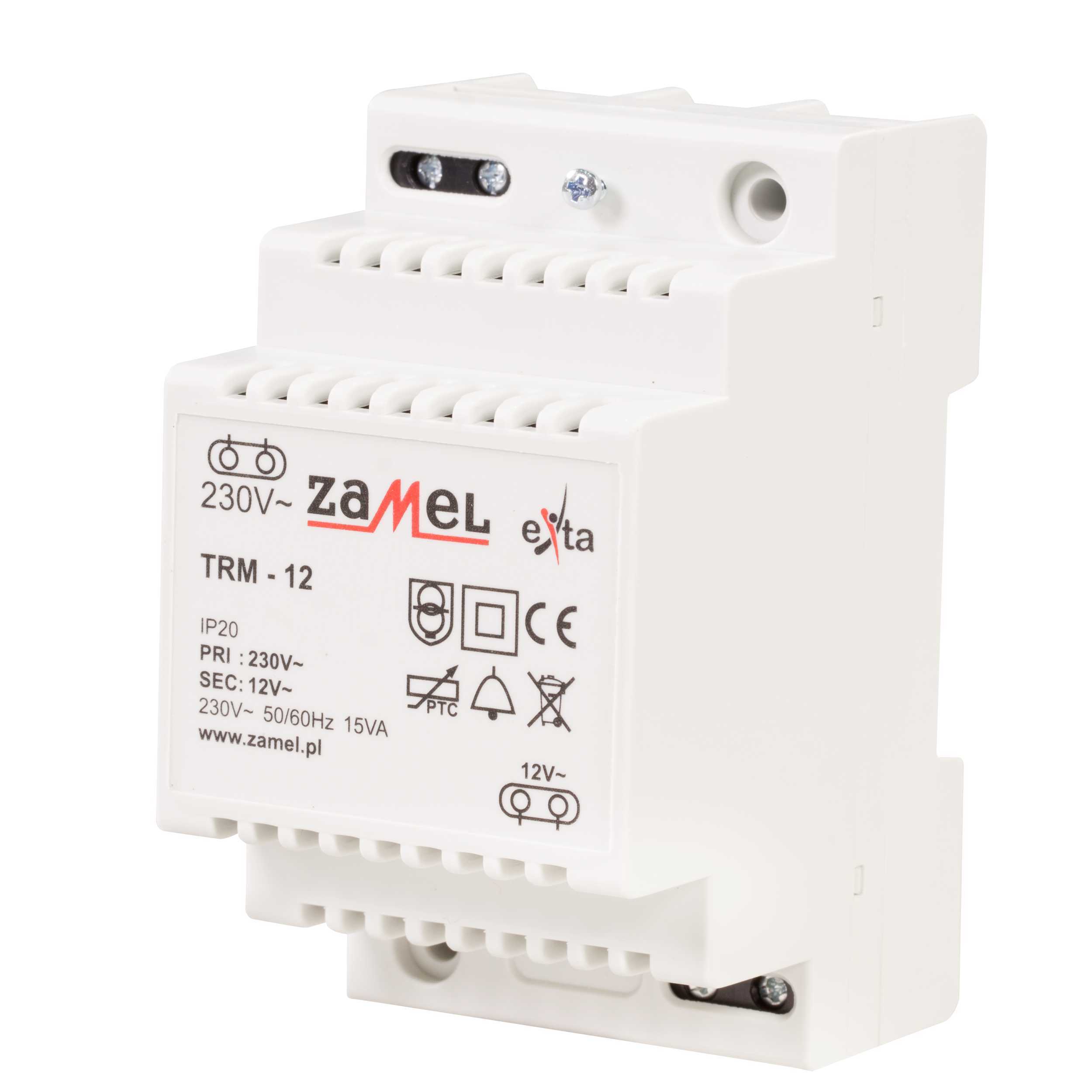 Zamel - ZAMEL TRANSFORMATOR TRM-12 230vAC,8vAC,1.25A,IP20