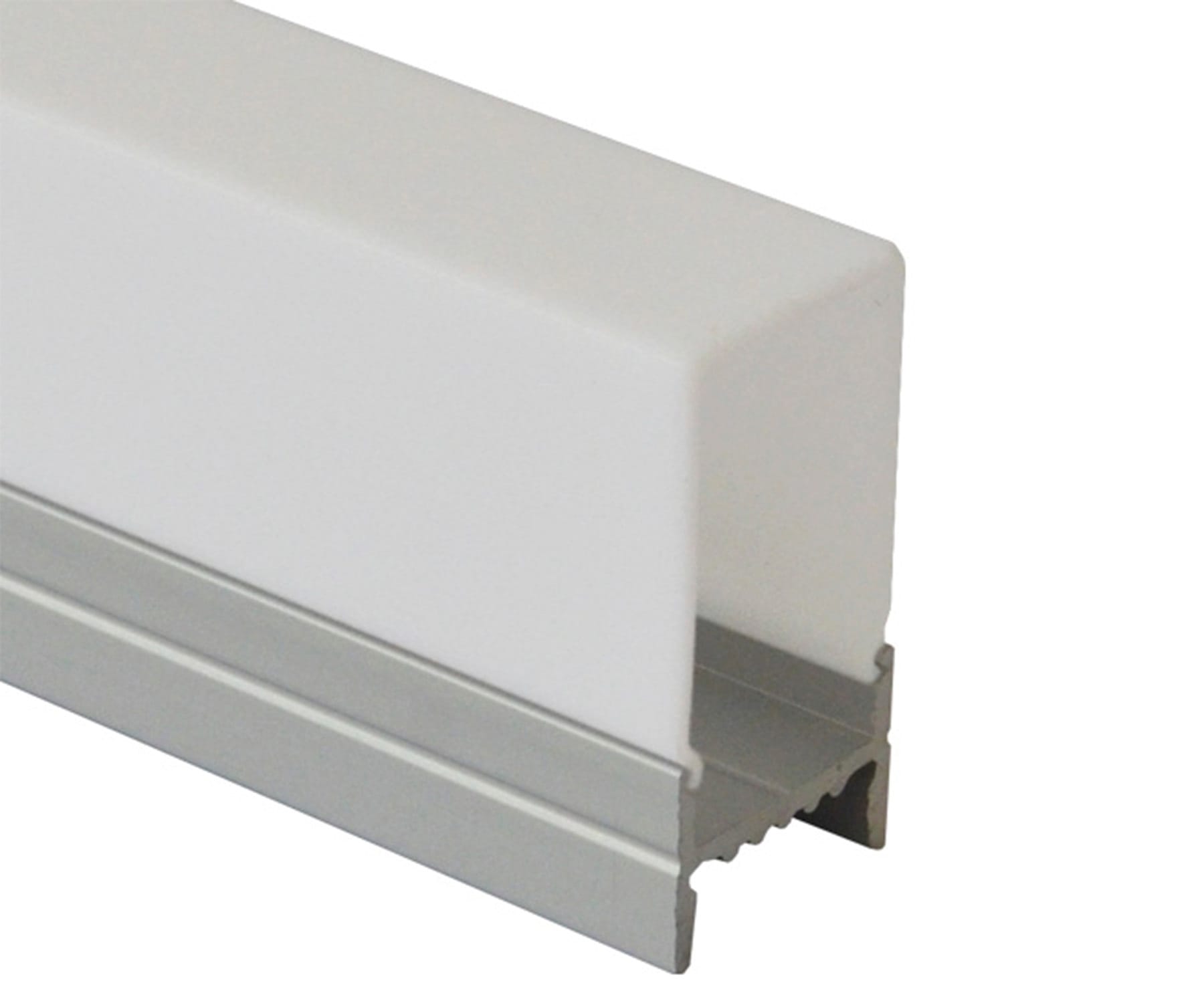 Vanpee - Alu.profil utenpål. H:38,46mm 2M