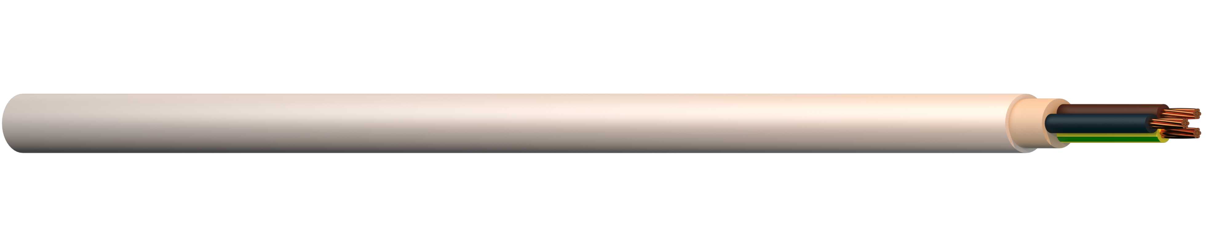 Draka - PFXP 5G4 MM2  FR CU 500V HVIT   TROMMEL 500 M