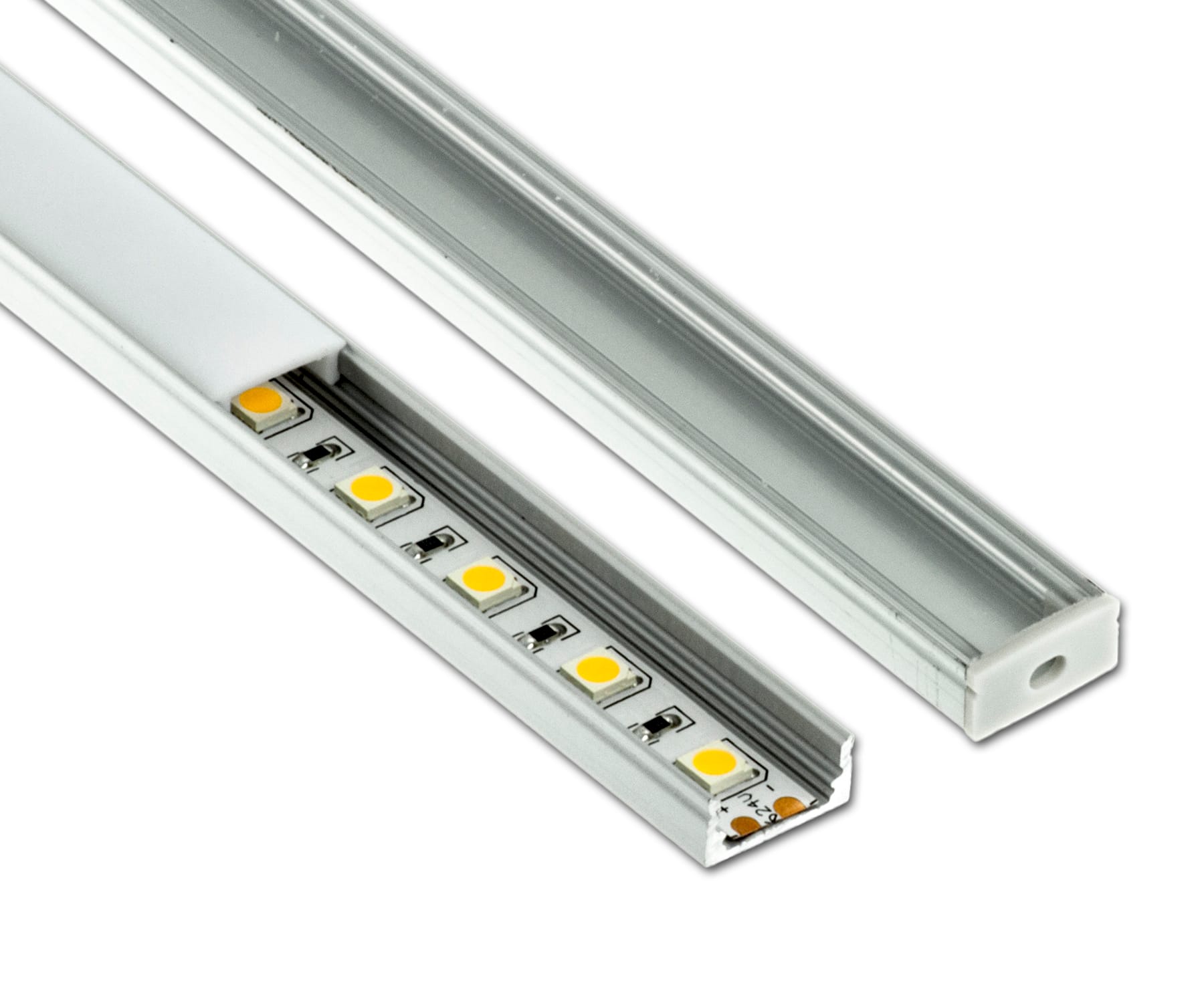 Vanpee - ALUPROFIL SLIM OPAL+KLAR SKJERM 2M HXB=8,9x17,1MM