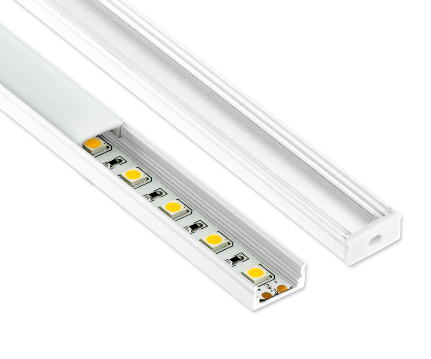 Shenzhen Helian Optoel - Alu.profil slim Hvit 2M Opal/klar 12mm
