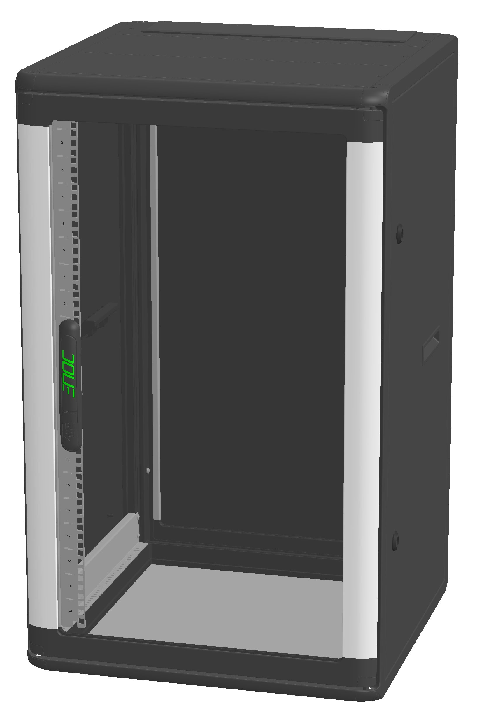 Enoc System - GULVSKAP 19" F1 6610 SORT B600xD600xH1000 20HE