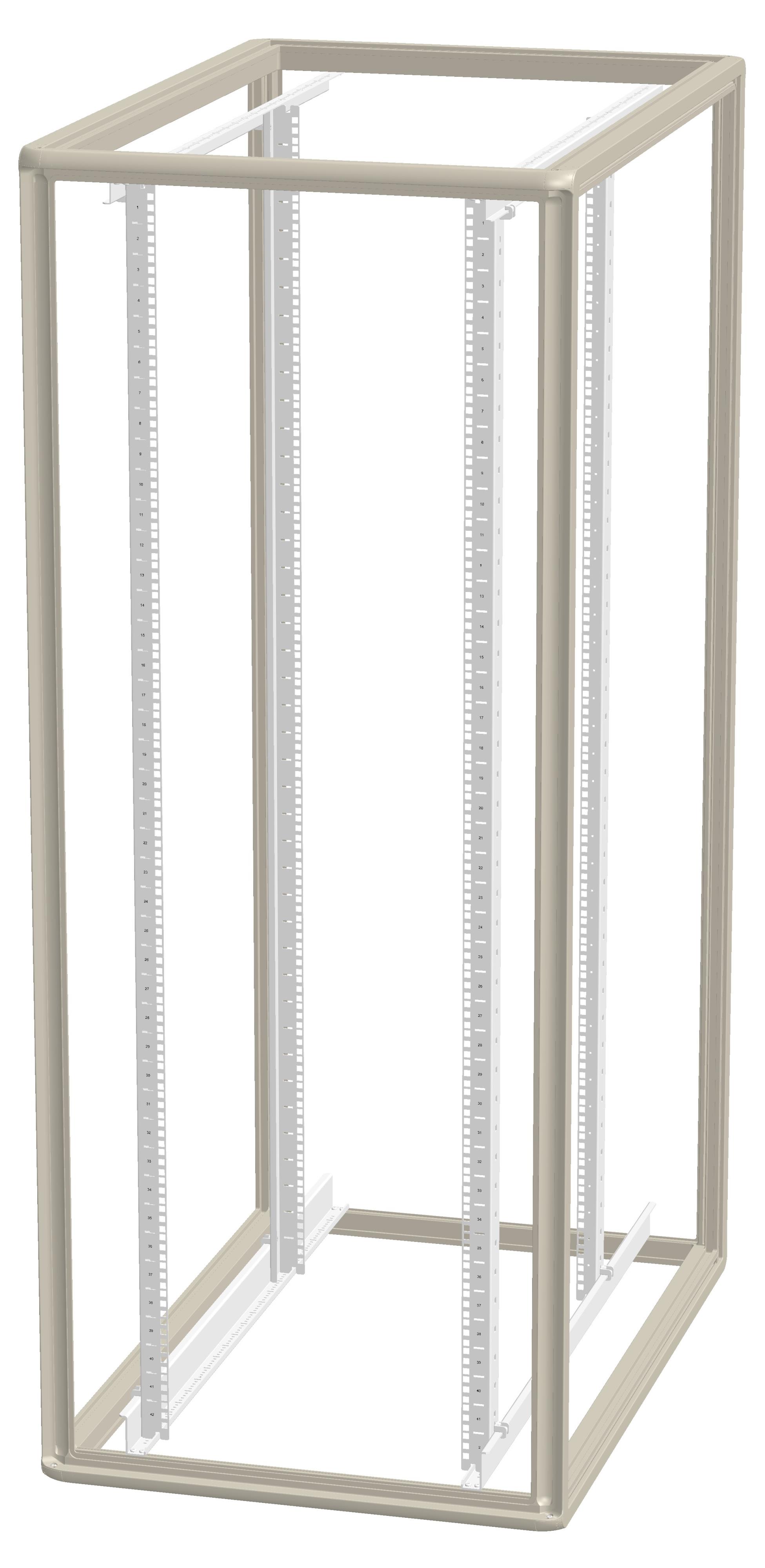 Enoc System - Gulvstativ 19" Fo1 81020 beige B800xD1000xH2000 42HE 
