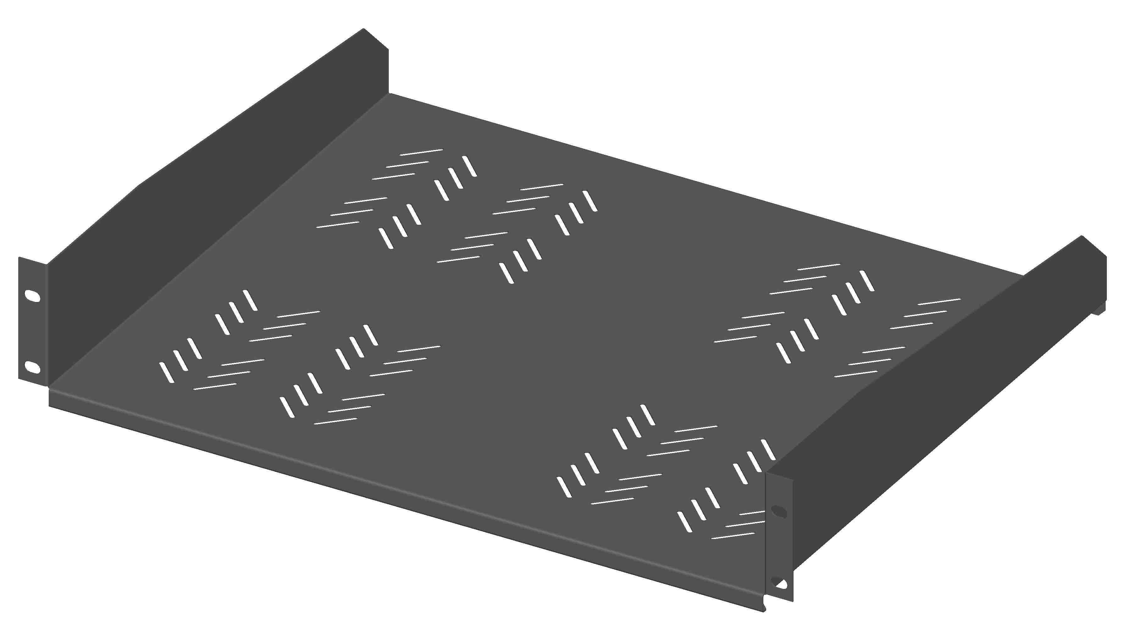 Enoc System - Modemhylle MHF 19" 370-S 370mm dyp sort