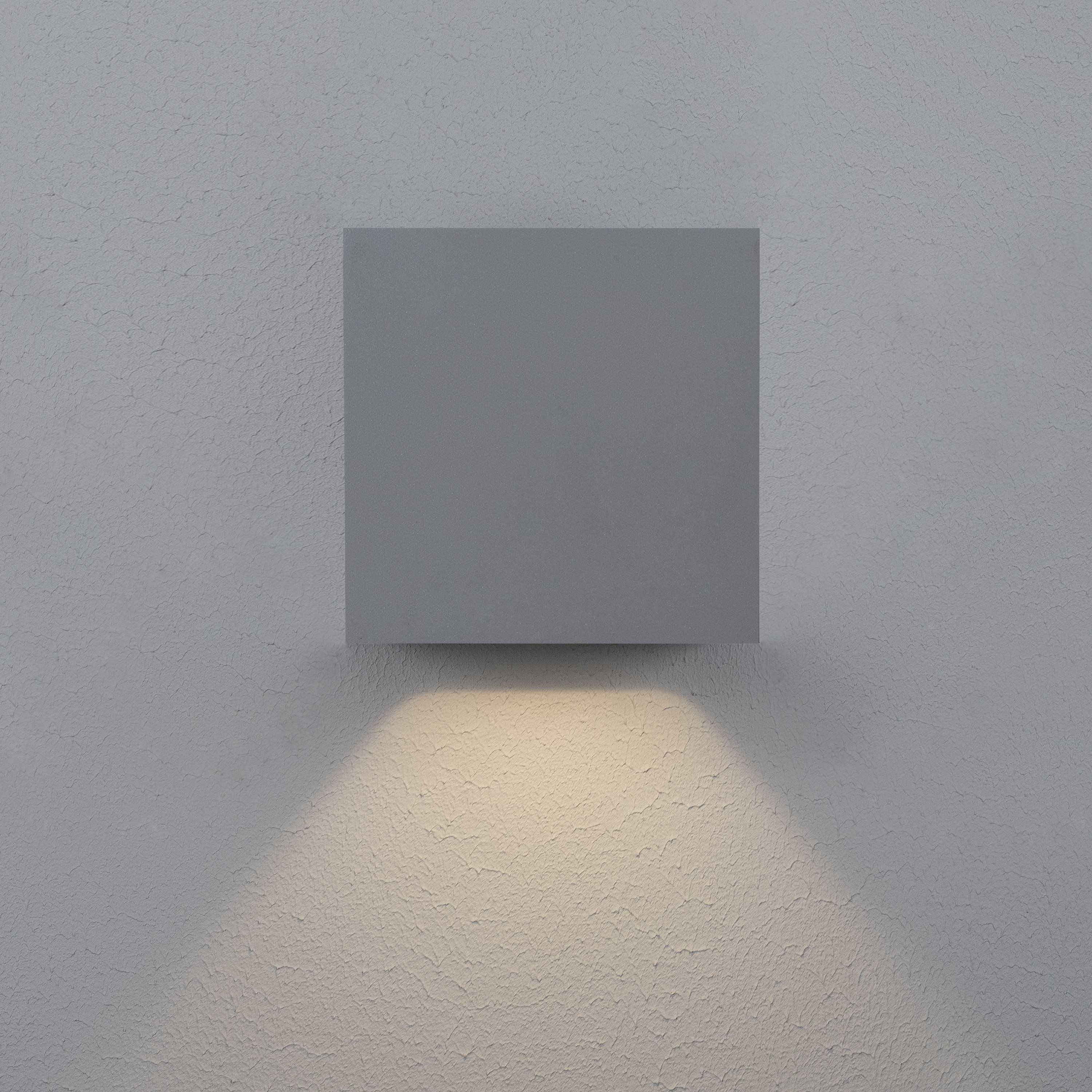Hide-a-lite - Cube XL I Grå 3000K, 925lm, 80° spredn.vinkel, 12,5W, IP65, IK10. DIP-switch, 60% eller 100%