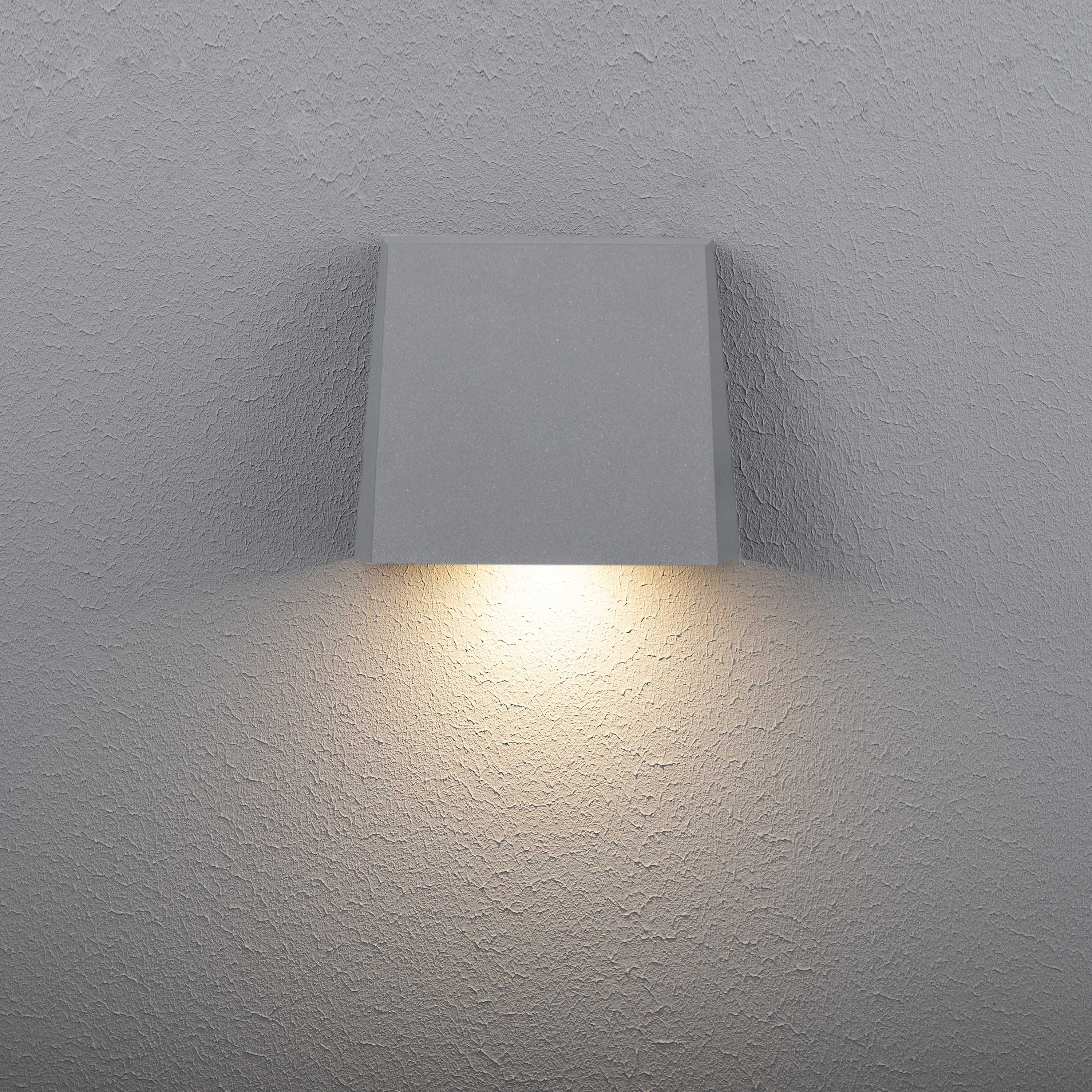 Hide-a-lite - Edge XL Grå 3000K, 660lm, 160° spredn.vinkel, 12,5W, IP65, IK10. Lysnivå via DIP-switch, 60%/100%