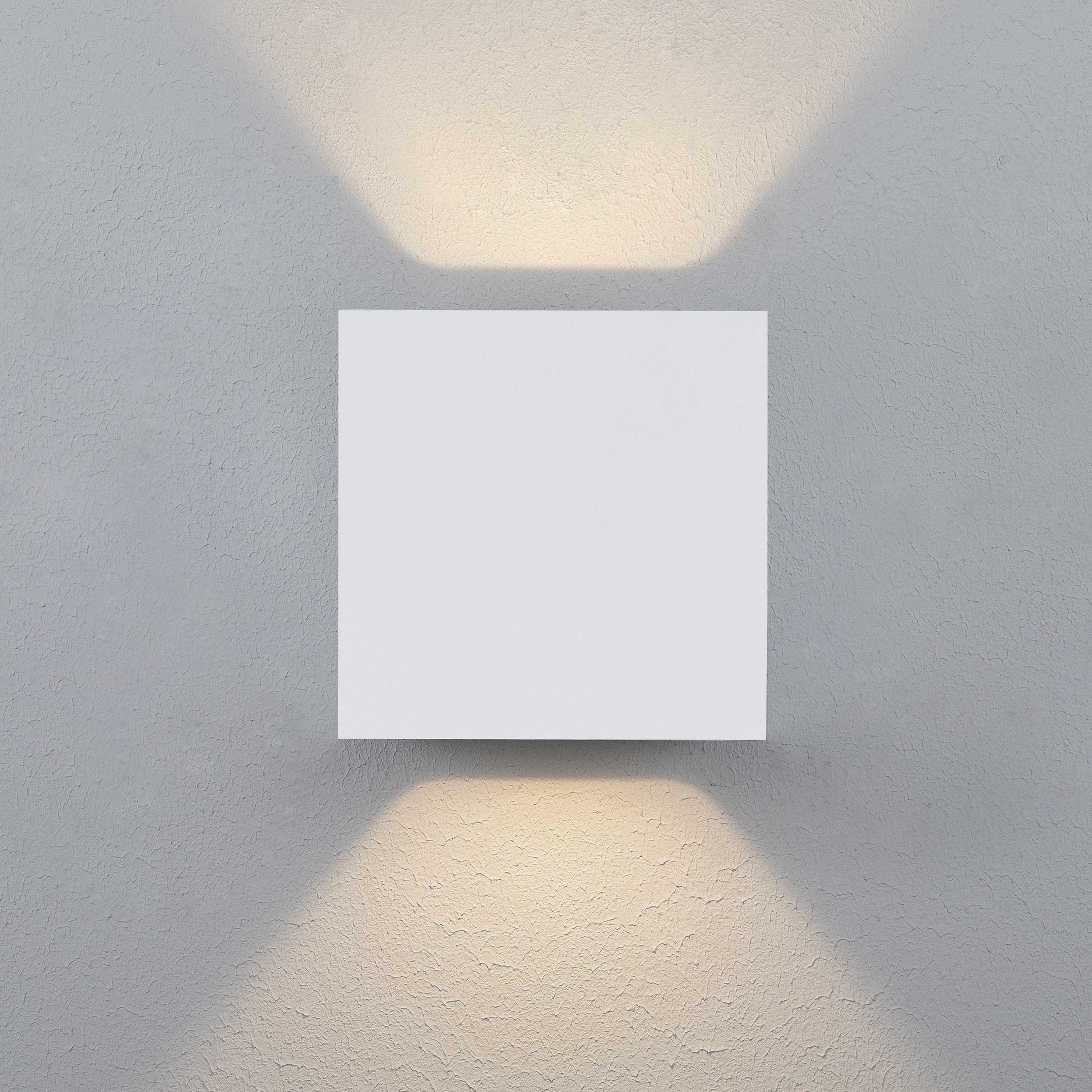 Hide-a-lite - Cube XL II Hvit 3000K 1890lm, 80° spredning, 25W, IP65, IK10. Opp/nedlysnivå via DIP-switch, 60/100%