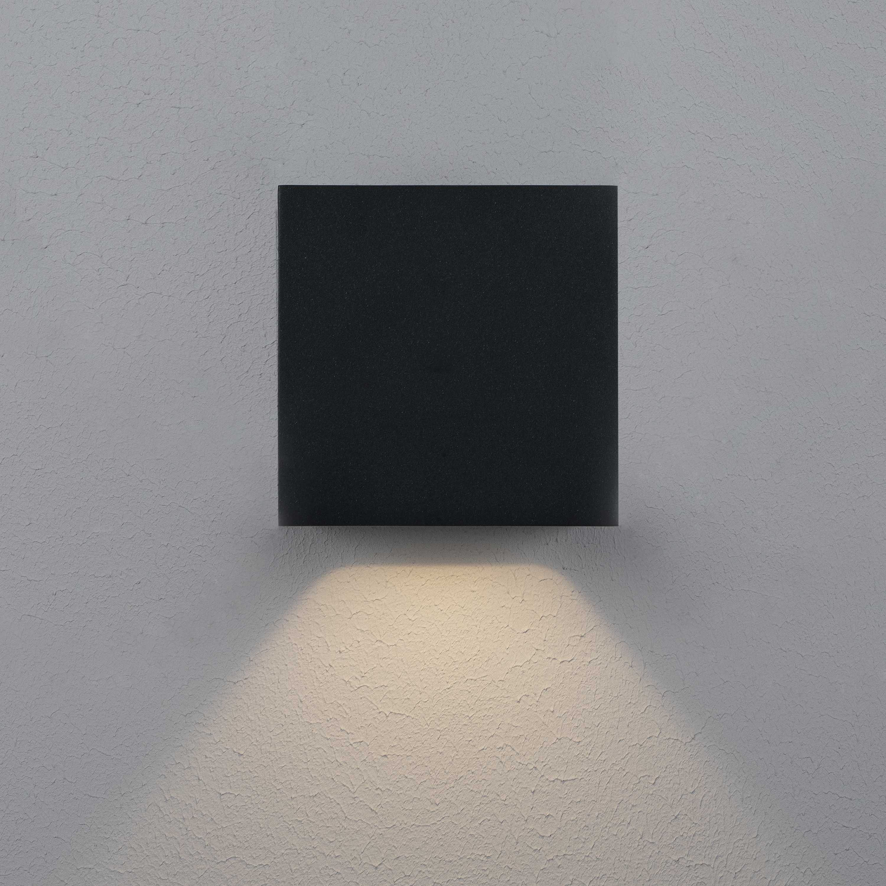 Hide-a-lite - Cube XL I Antrasitt 3000K, 925lm, 80° spredn.vinkel, 12,5W, IP65, IK10. DIP-switch, 60% eller 100%