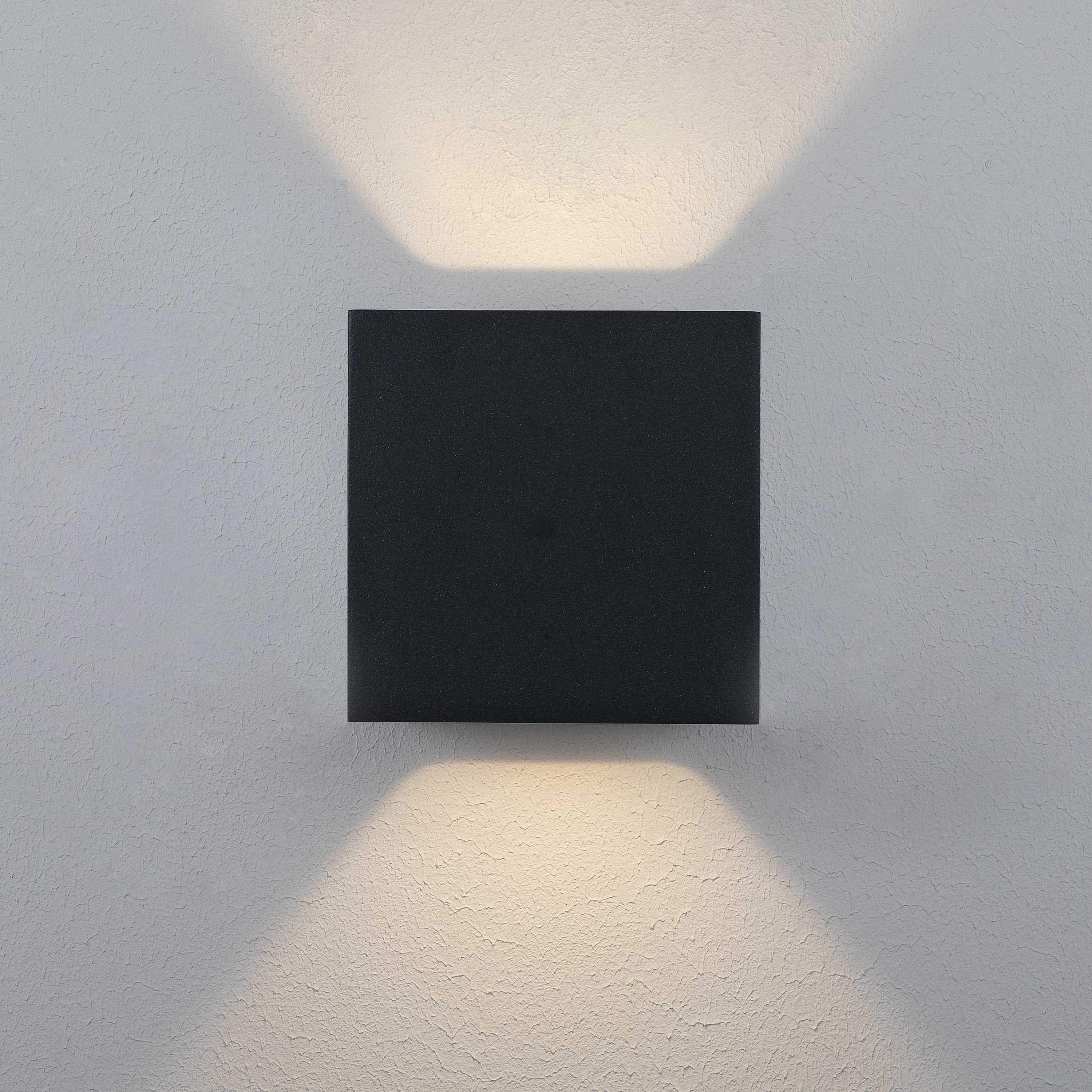 Hide-a-lite - Cube XL II antrasitt 3000K 1890lm, 80° spredning, 25W, IP65, IK10. Opp/nedlysnivå via DIP-switch, 60/100%