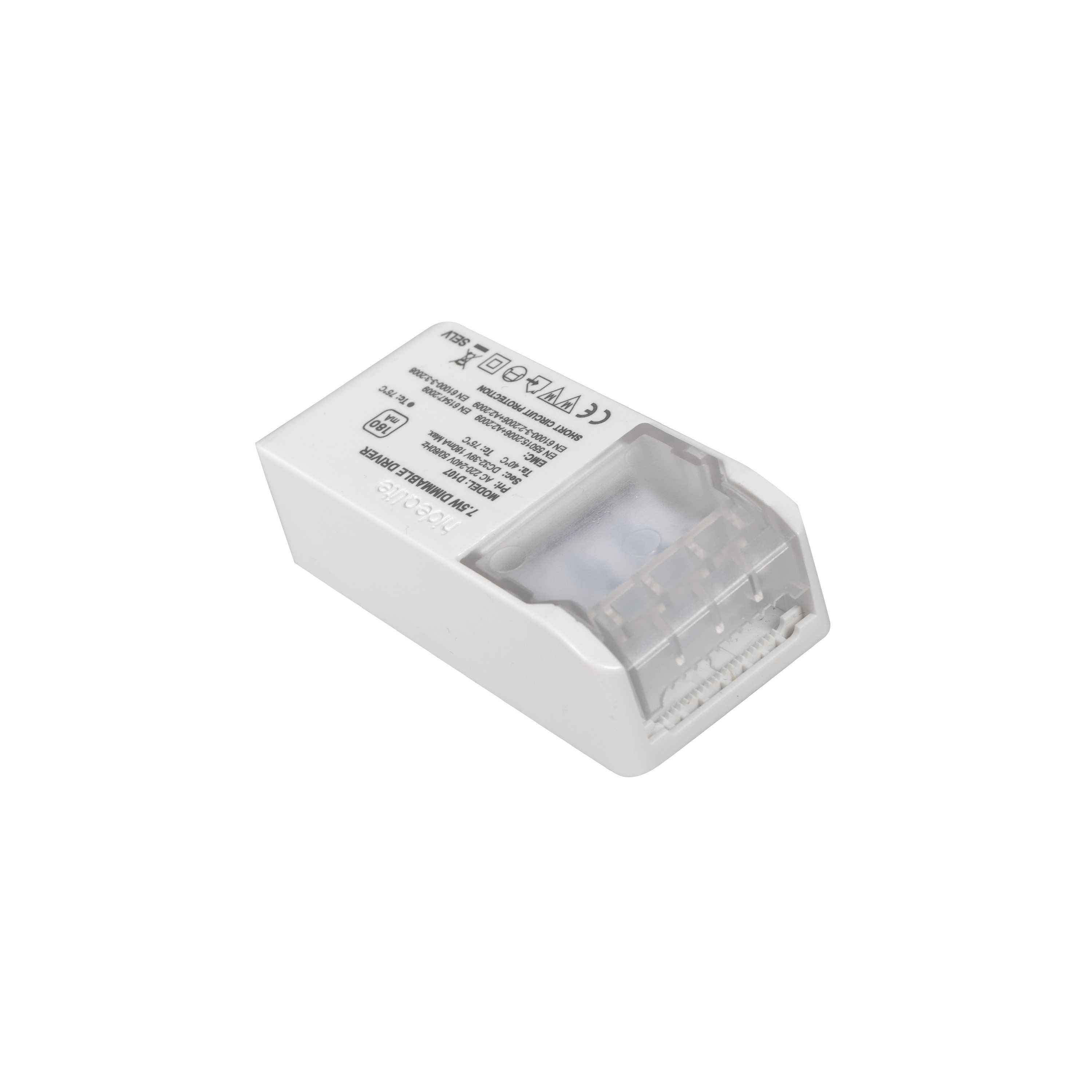 Hide-a-lite - Driver for fasedimming m fono-kont. 180 mA, 7 W (32–39 V), 3-polet hurtigkobling med viderekobling.