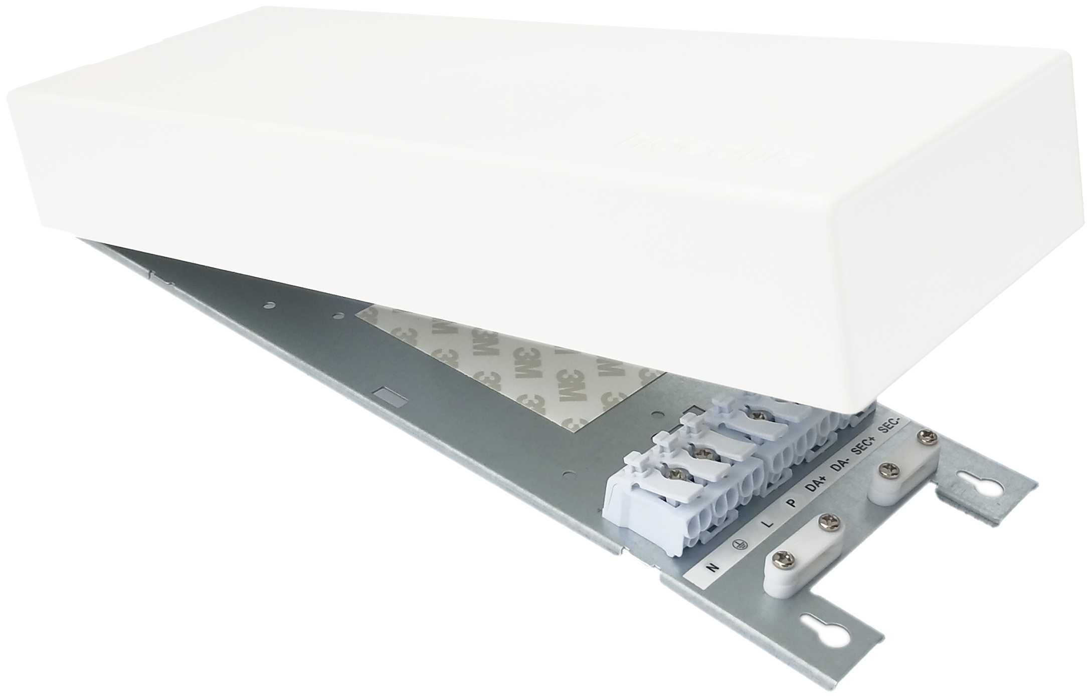 Hide-a-lite - S-Box, installasjonsboks for driver. Hurtigkobl., dragavl. samt Knock-outs. For tak- og koblingsboks