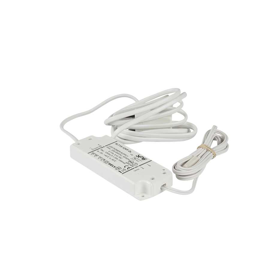 Hide-a-lite - LED-trafo SLT 15W 12V DC, likespenningstrafo 12V LED-lysk., en utg, belastn 1-15W, med tilkobl.ledn.