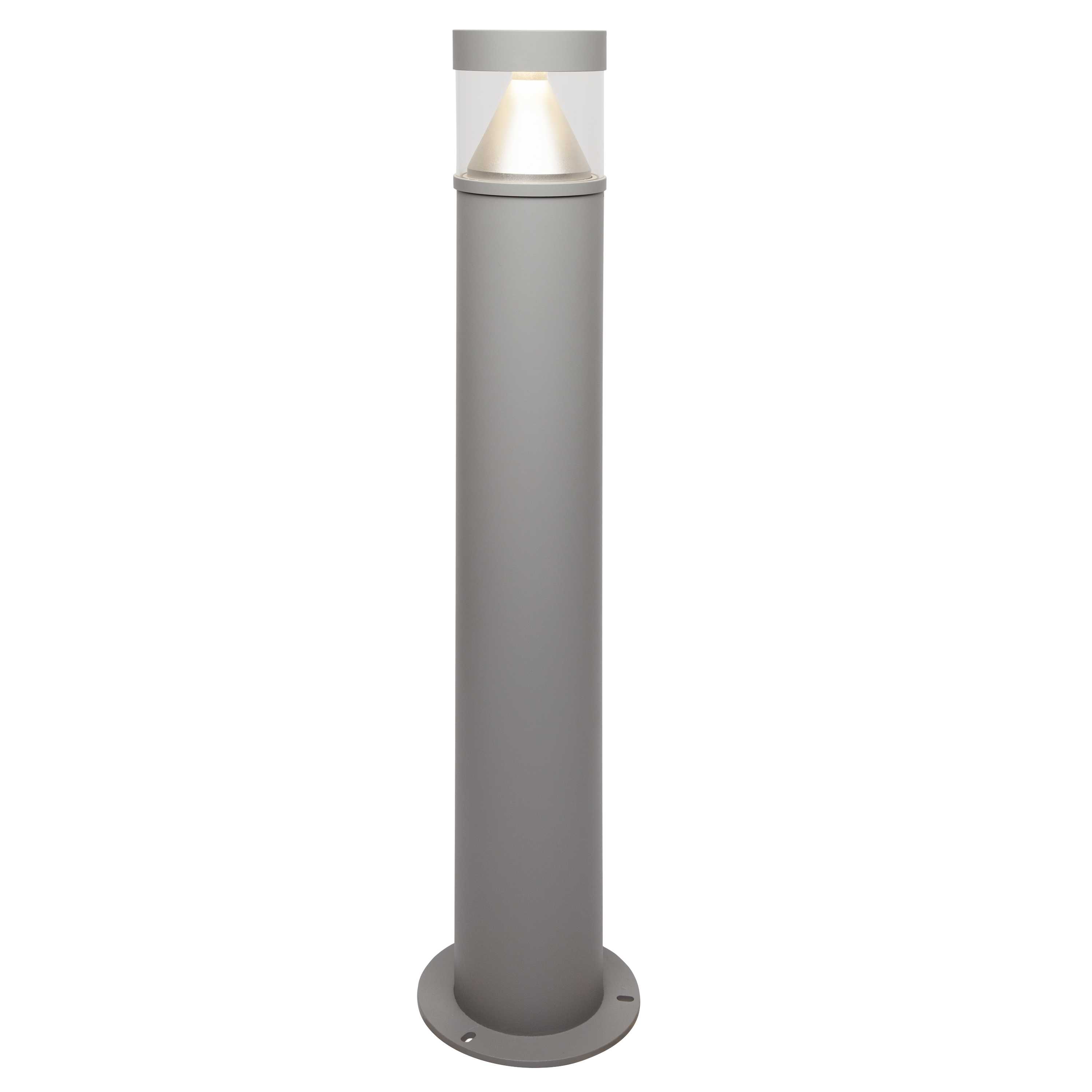Hide-a-lite - Grå Pullert 3000K, 290lm, rundstrålende og nedovervendt 150° lysspredning, 7,7W, IP65, H:750mm. 