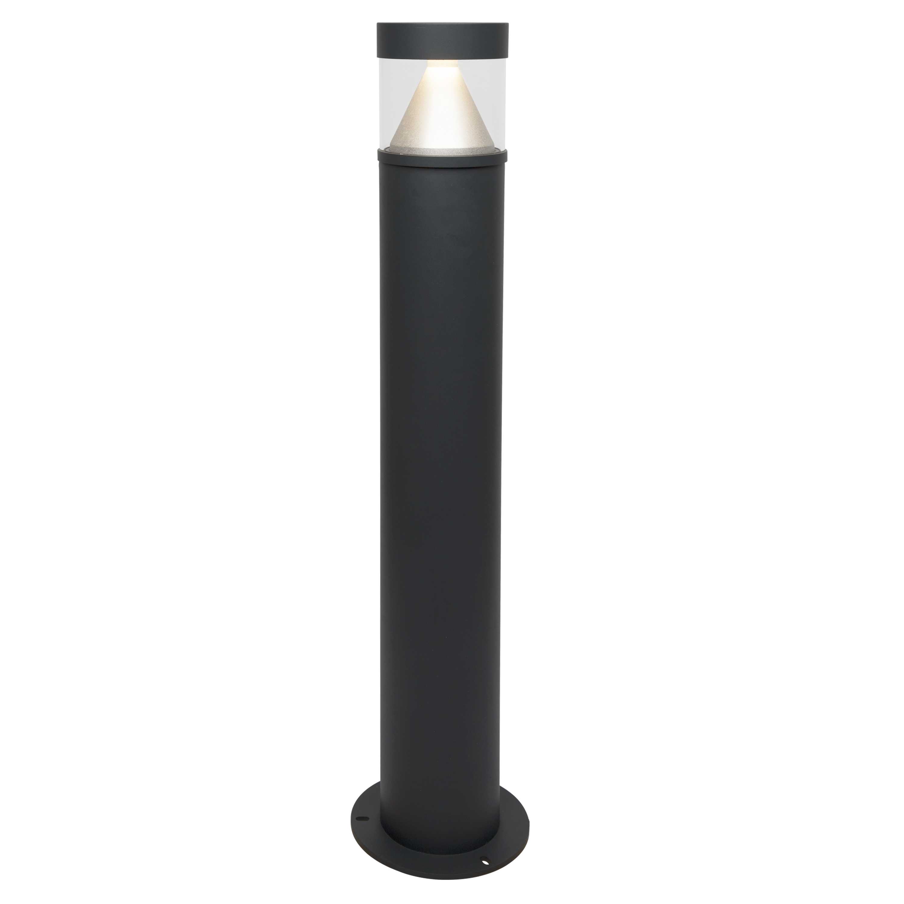 Hide-a-lite - Antrasitt Pullert 3000K, 290lm, rund -og nedstrålende lysspredning 150°, 7,7W, IP65, H:750mm.