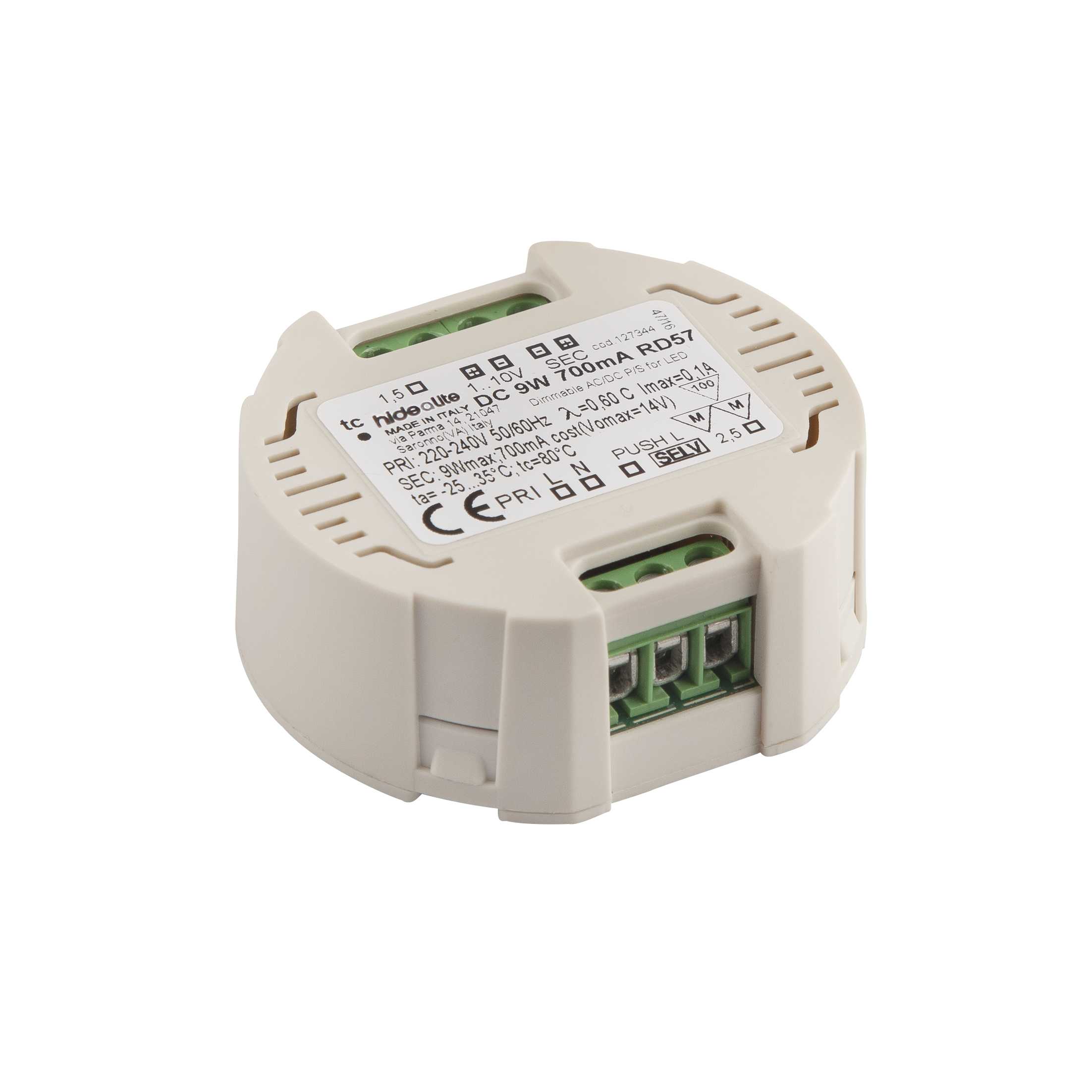 Hide-a-lite - LED DRIVER JOLLY ROUND 700mA 1-9W DIM - FOR VEGGBOKS