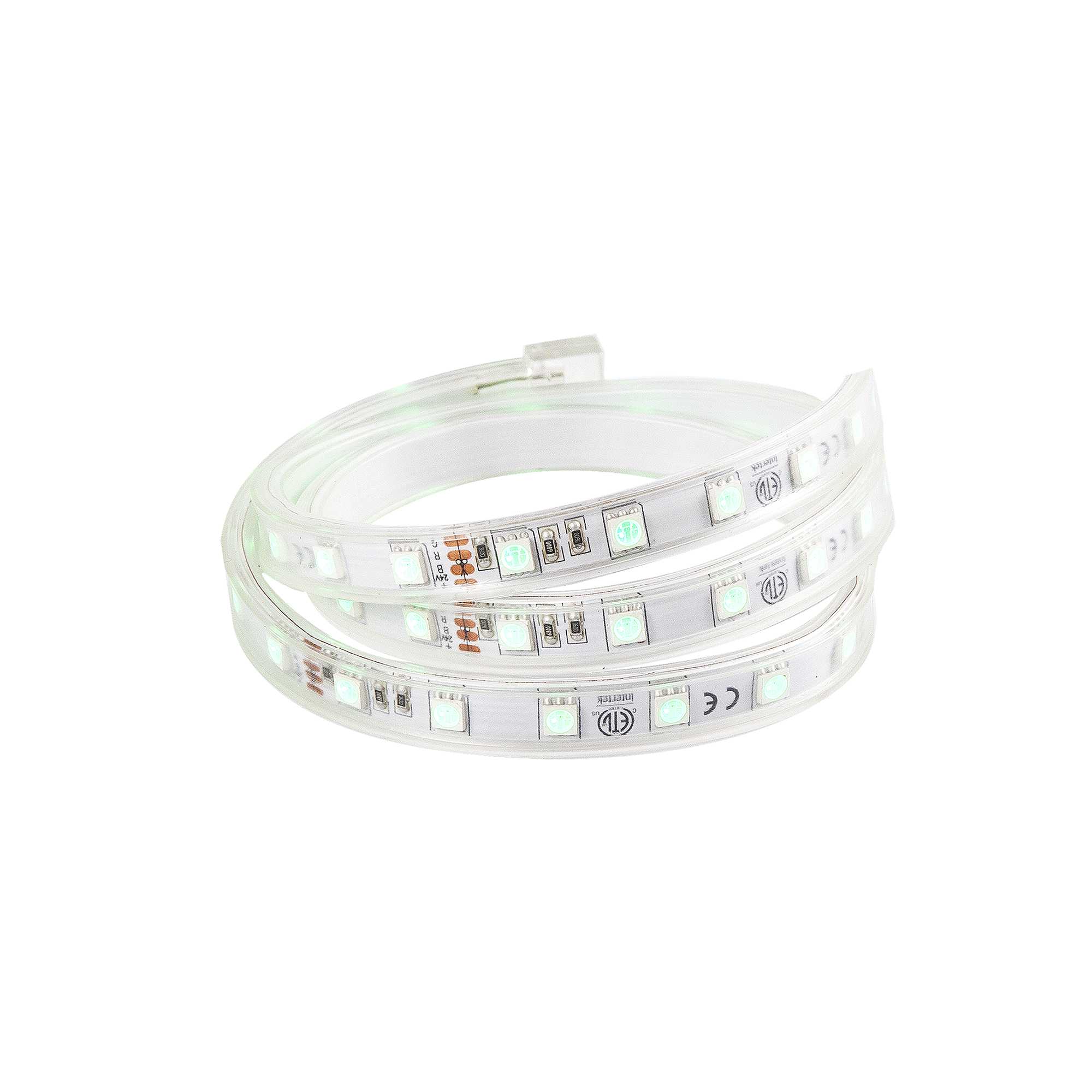 Hide-a-lite - LED-strip RGB, effekt 12,5W/m og 290lm/m, levetid (L) 50 000t. Leveres i lengde på 5 m. 24V DC.