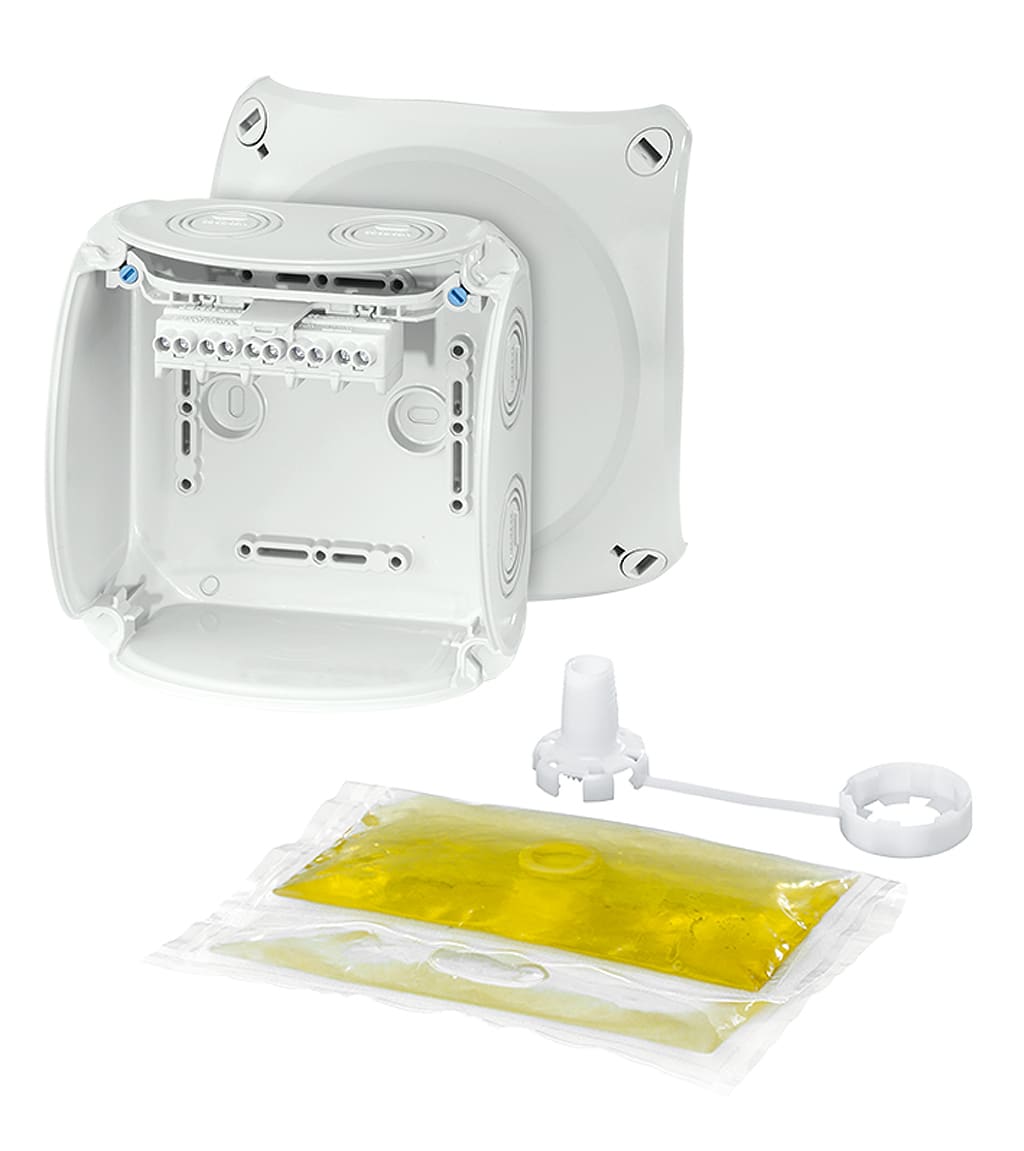 Hensel - WP 0604 G, vanntett koblingsboks for 4mm², 130x130x77mm