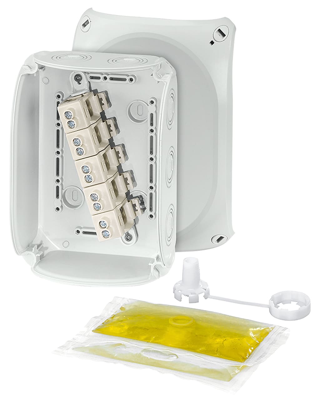 Hensel - WP 1010 G, vanntett koblingsboks for 10mm², 180x130x77mm