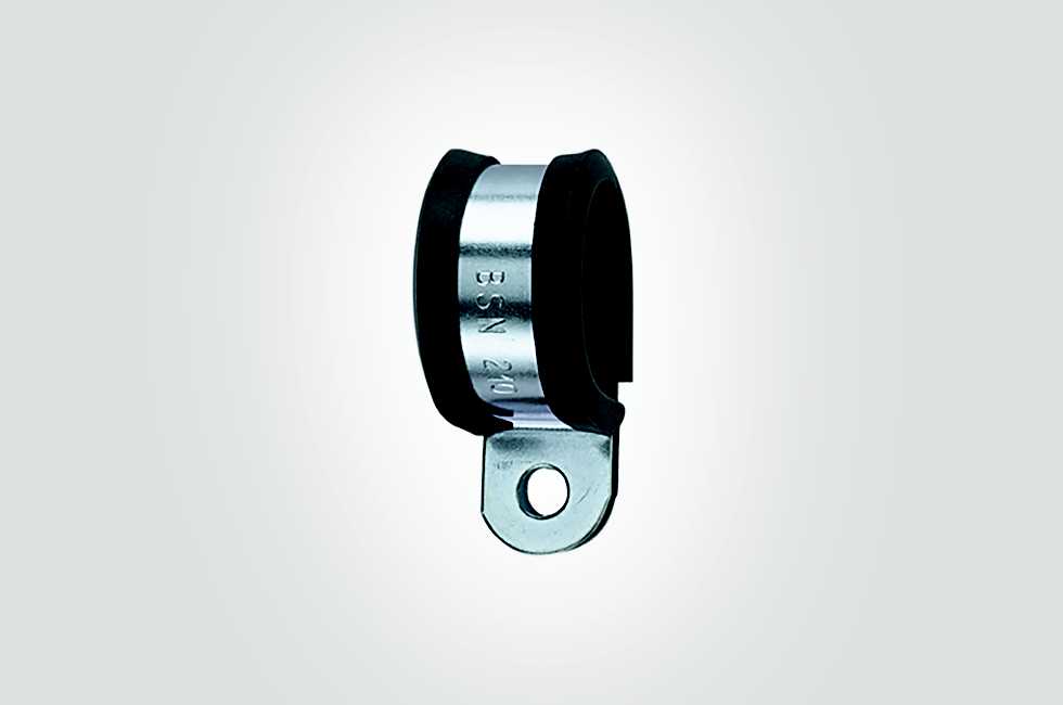 HellermanTyton - AFCS32 P-clips, slangeholder i galvanisert stål med PVC-belegg