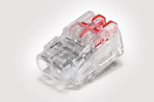 HellermanTyton - HelaCon Innstikklemme HR-2 for fleksible og stive ledere. Kan åpne og lukkes etter ønske