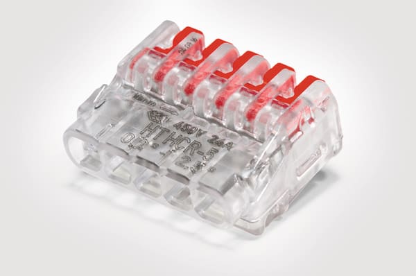 HellermanTyton - helaCon Innstikklemme HCR-5 for fleksible og stive ledere. Kan åpne og lukkes etter ønske