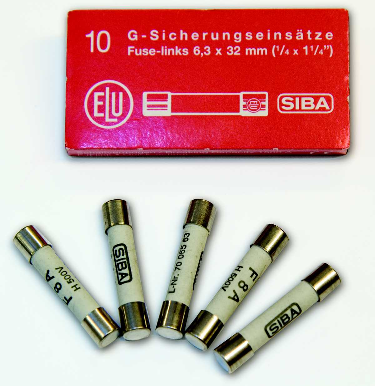 SIBA - Sikring Kvikk Keramisk 6x32 500V K 0,315A