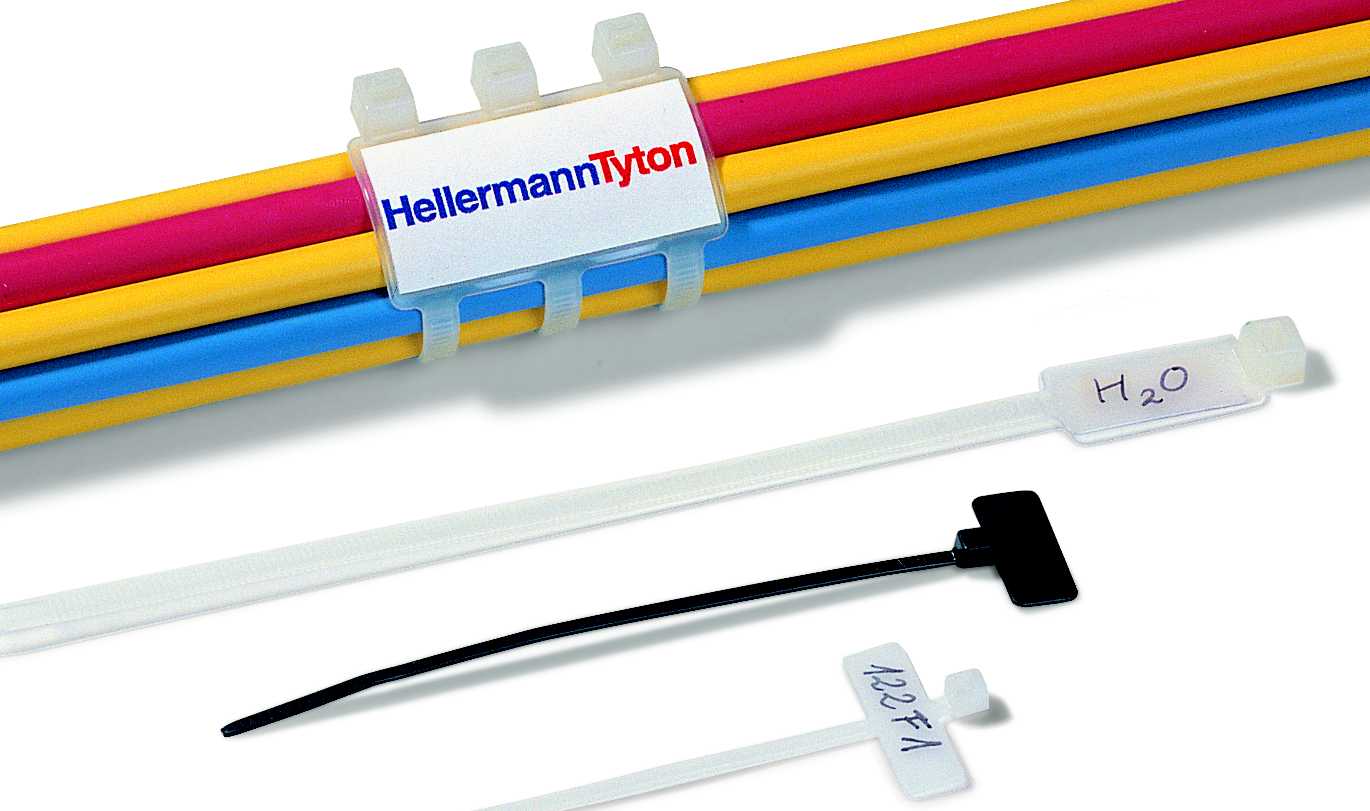 HellermanTyton - Strips m/merkeplate Nat IT18R