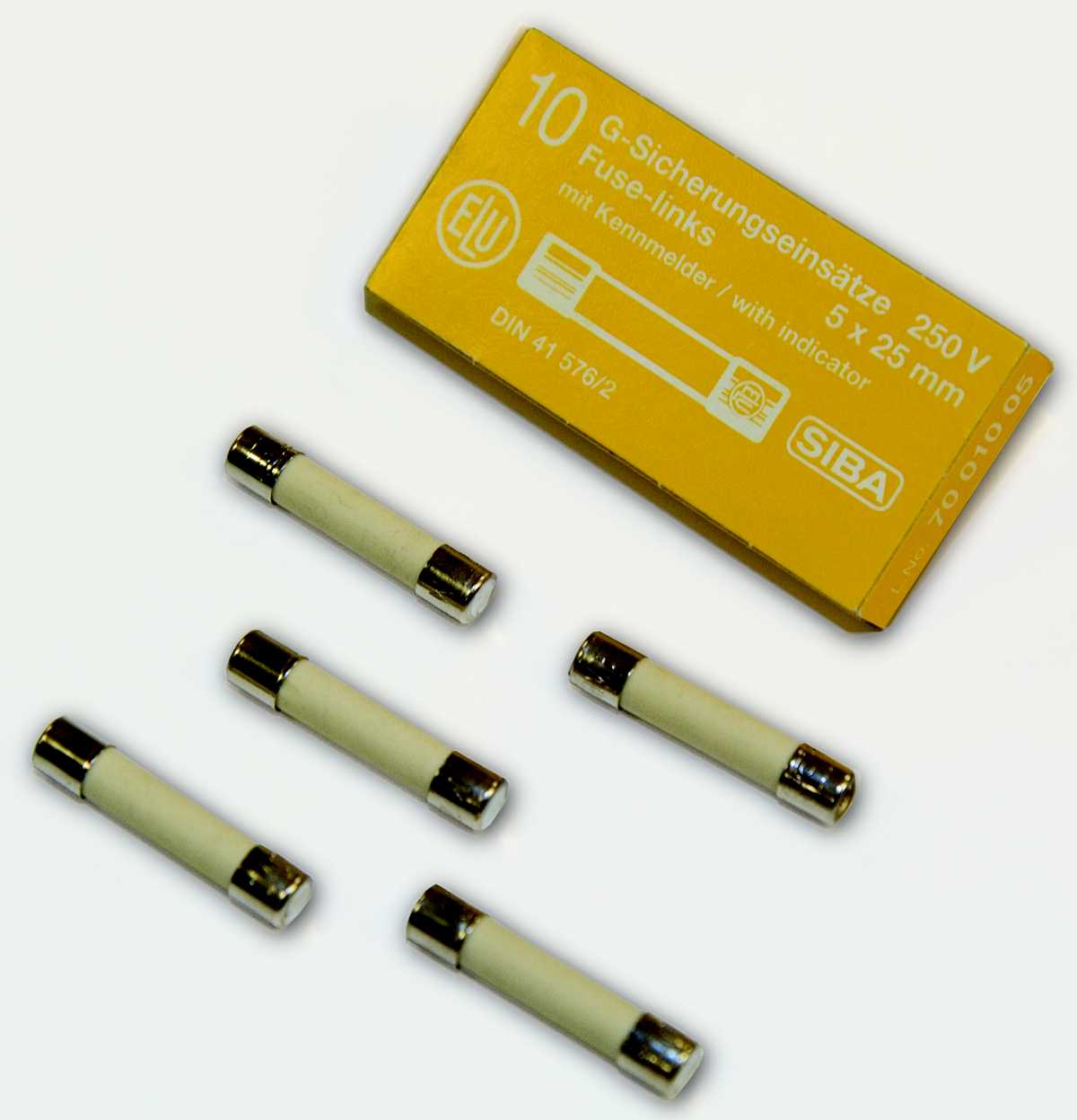 SIBA - Sikring Kvikk Keramisk 5x25mm 250V K 8A