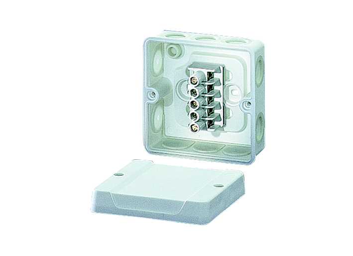 Hensel - kobl.boks DE 9326 5pol x 2,5mm2, hvit, 10 x stikkbar