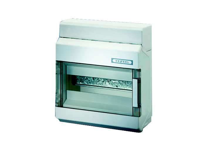 Hensel - SIKR.SKAP KV 0112, 12 MOD. M/KLAR DØR 246X263X117MM