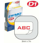 Dymo - D1 9MM RØD/HVIT