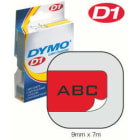 Dymo - D1 9MM SORT/RØD