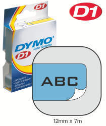 Dymo - D1 12MM SORT/BLÅ