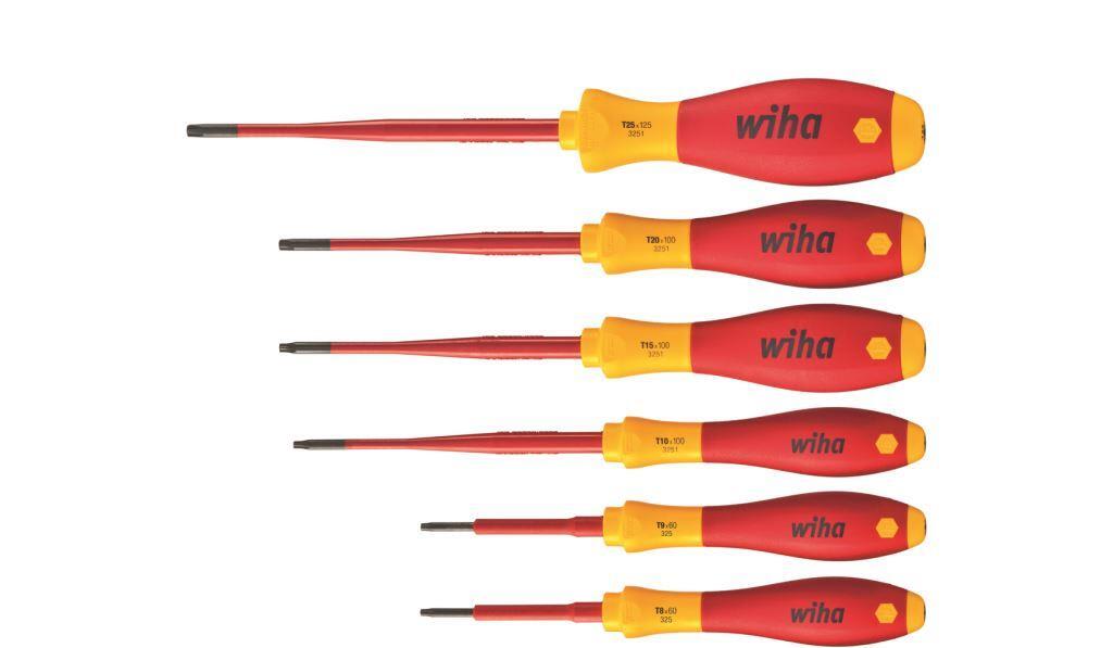 Wiha - Skrutrekkersett slim 1000V Torx m/hull 6stk T10-40H 41245 Wi