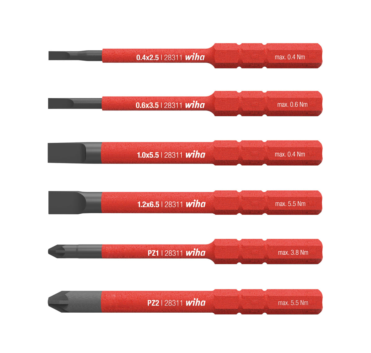 Wiha - slimBit-sett SL PZ 6 bits 42211 Wiha