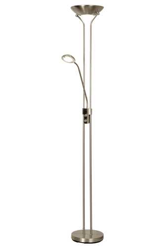 Aneta Lighting - NICE gulvuplight stål, LED 20W + 5W