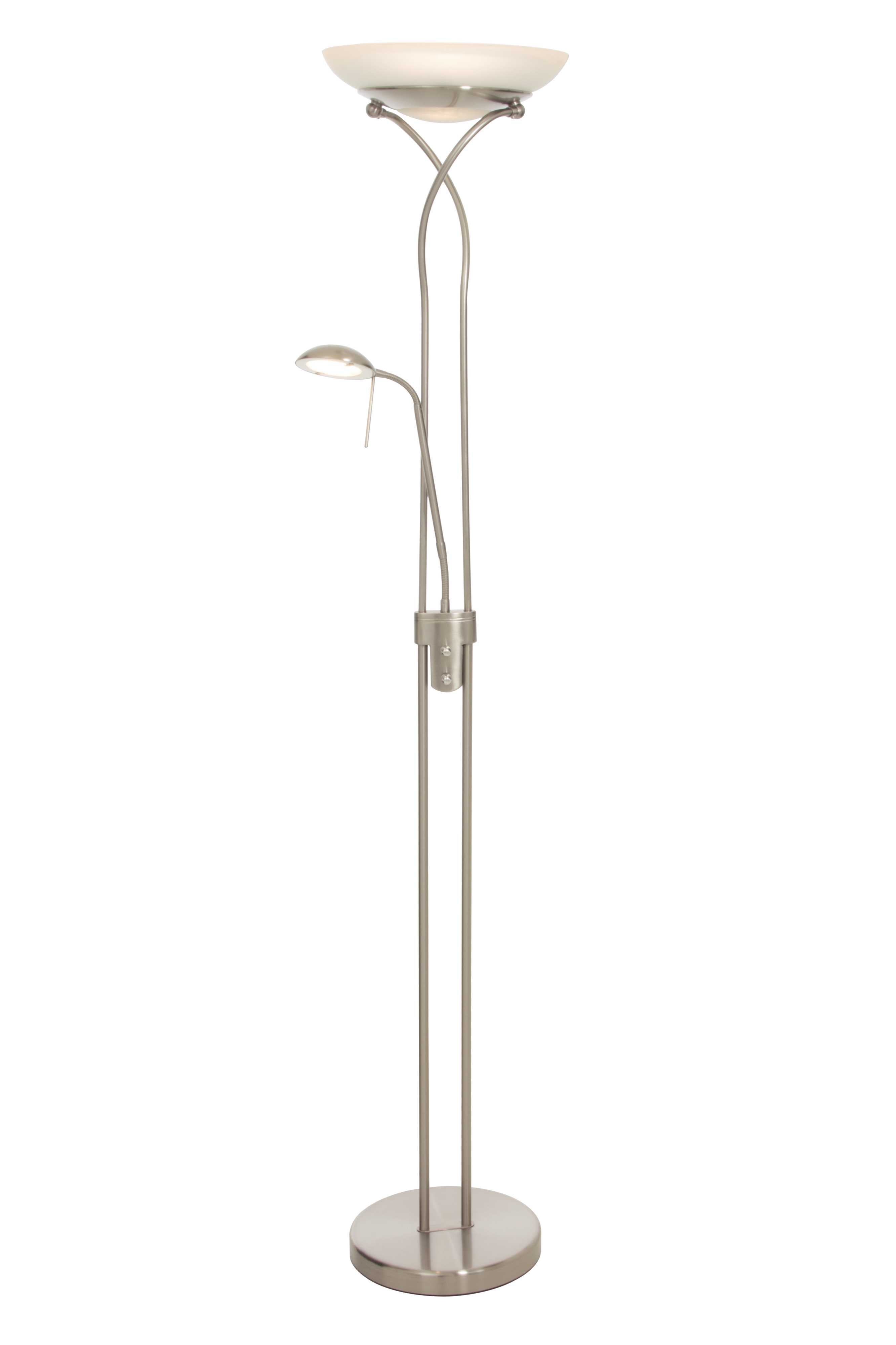 Aneta Lighting - CANNES gulvuplight stål, LED 28W + 5W