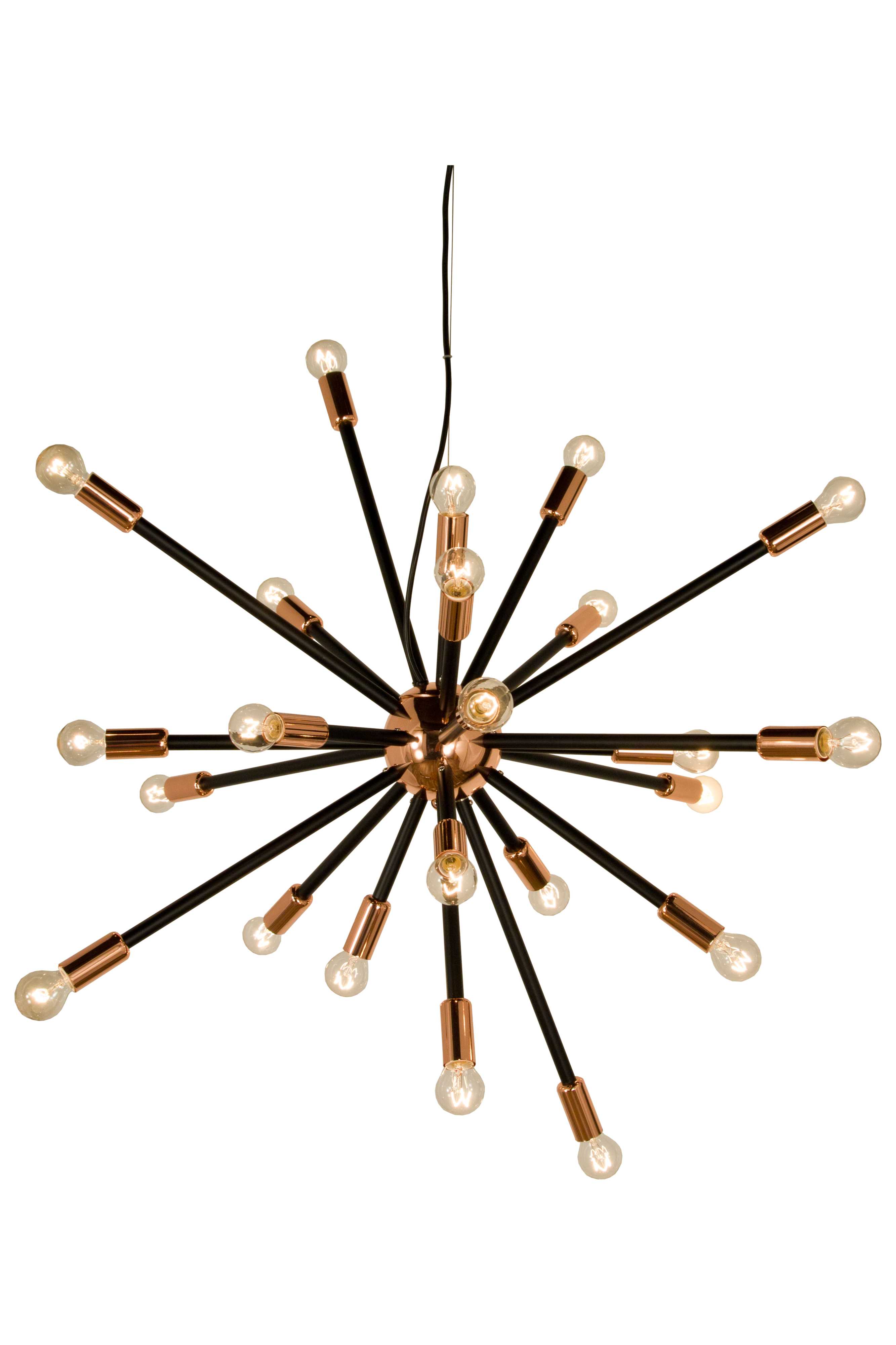 Aneta Lighting - RAY taklampe 24-arm Ø900 kobber/svart, E14